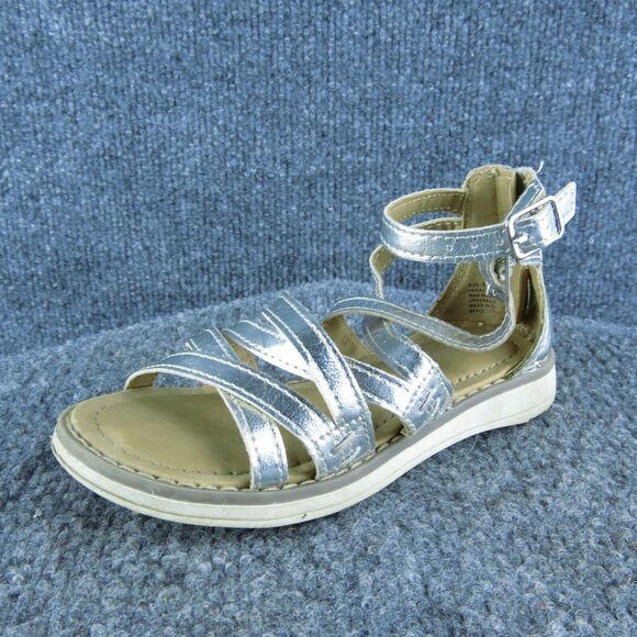 Hanna Andersson Other - Hanna Andersson Girls Strappy Size‎ T 8 Medium Shoes Silver Synthetic Zip